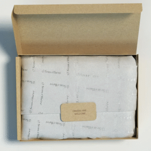 custom tissue paper printed logo wrapping paper white tissue paper with gray logo eco-friendly branded packaging