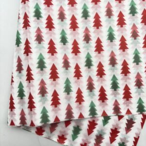 Festive Red & Green Christmas Tree Tissue Paper